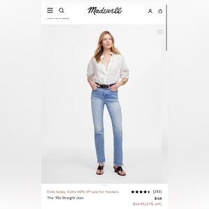 Madewell 90’s Straight Jean